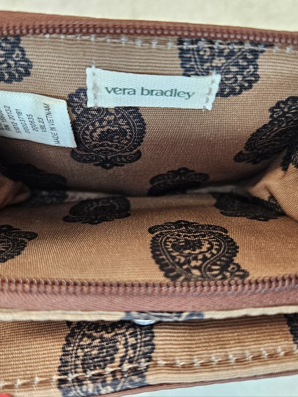 Vera Bradley Cinnamon Brown Zip-Around Wallet